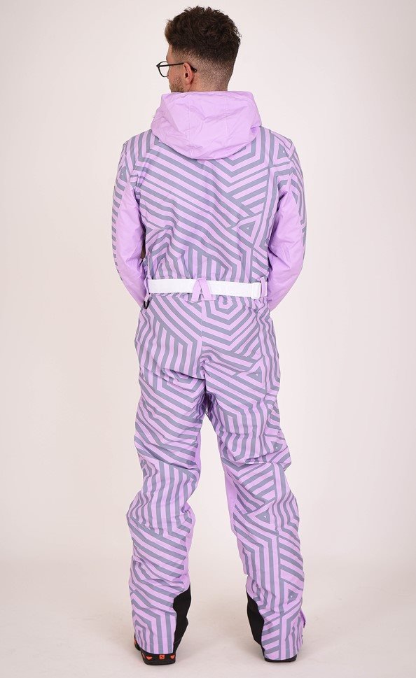 Fall Line Purple & Grey Men's Ski Suit - OOSC Clothing - USA