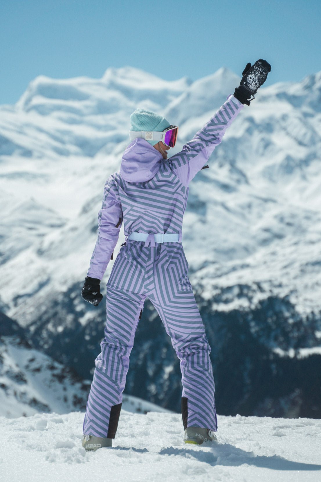 Fall Line Purple & Grey Women's Ski Suit - OOSC Clothing - USA