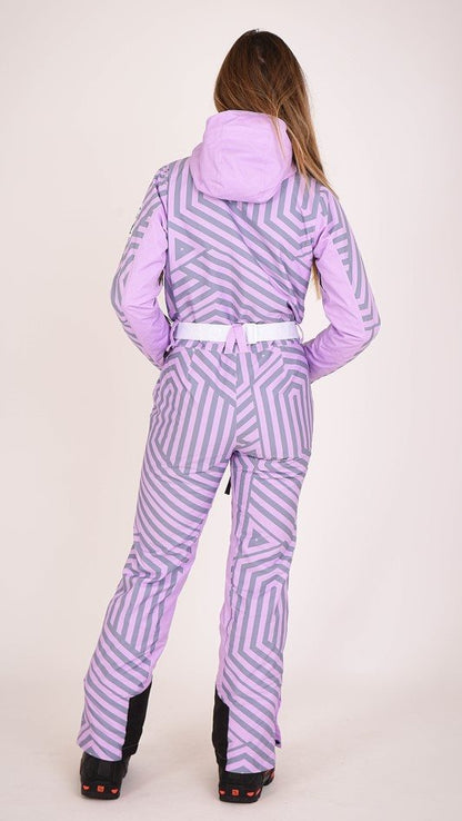 Fall Line Purple & Grey Women's Ski Suit - OOSC Clothing - USA