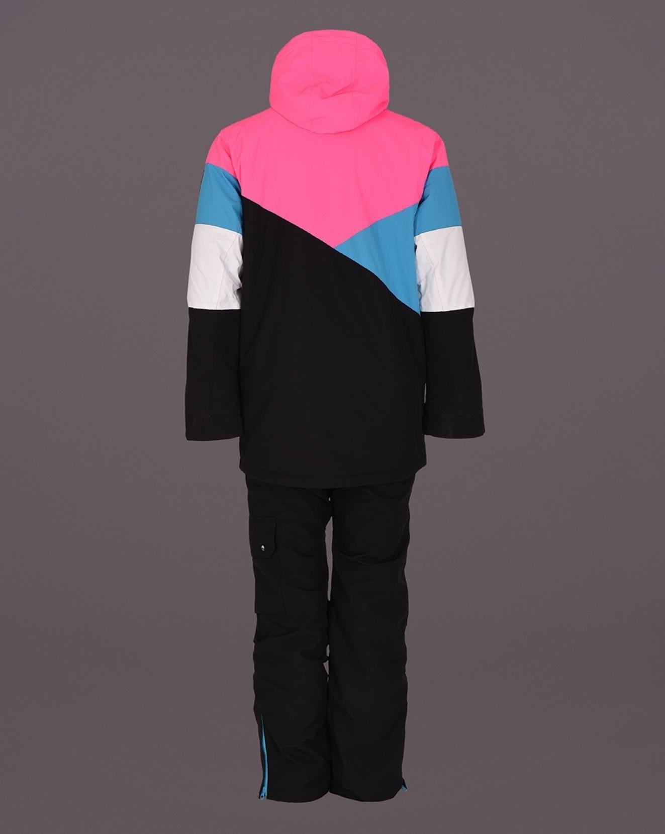 Fresh Pow Men's Ski & Snowboard Jacket - Neon Pink, Blue & Black - OOSC Clothing - USA