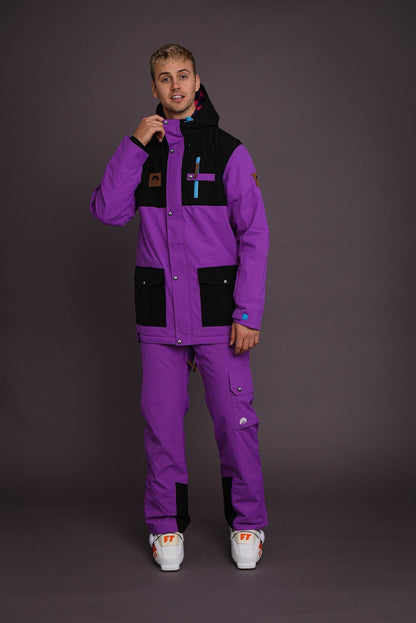 Fresh Pow Men's Ski & Snowboard Pants - Purple - OOSC Clothing - USA