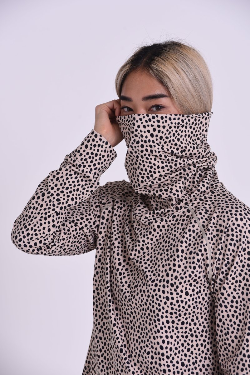 High Neck Baselayer Top Cheetah - Women's - OOSC Clothing - USA