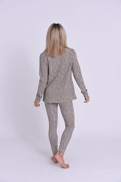 High Neck Baselayer Top Cheetah - Women's - OOSC Clothing - USA