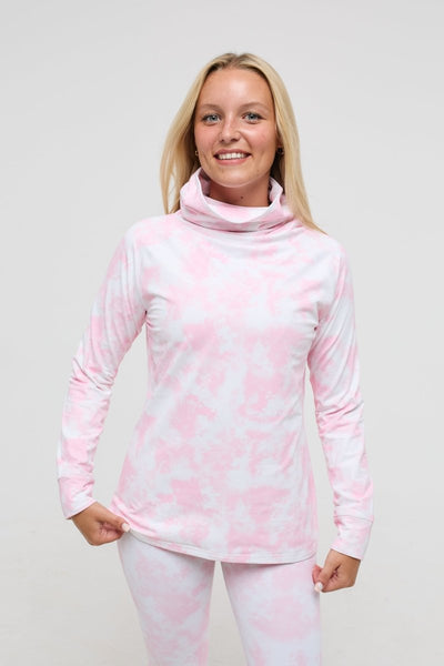 High Neck Baselayer Top - Pink Signature Collection Women's - OOSC Clothing - USA