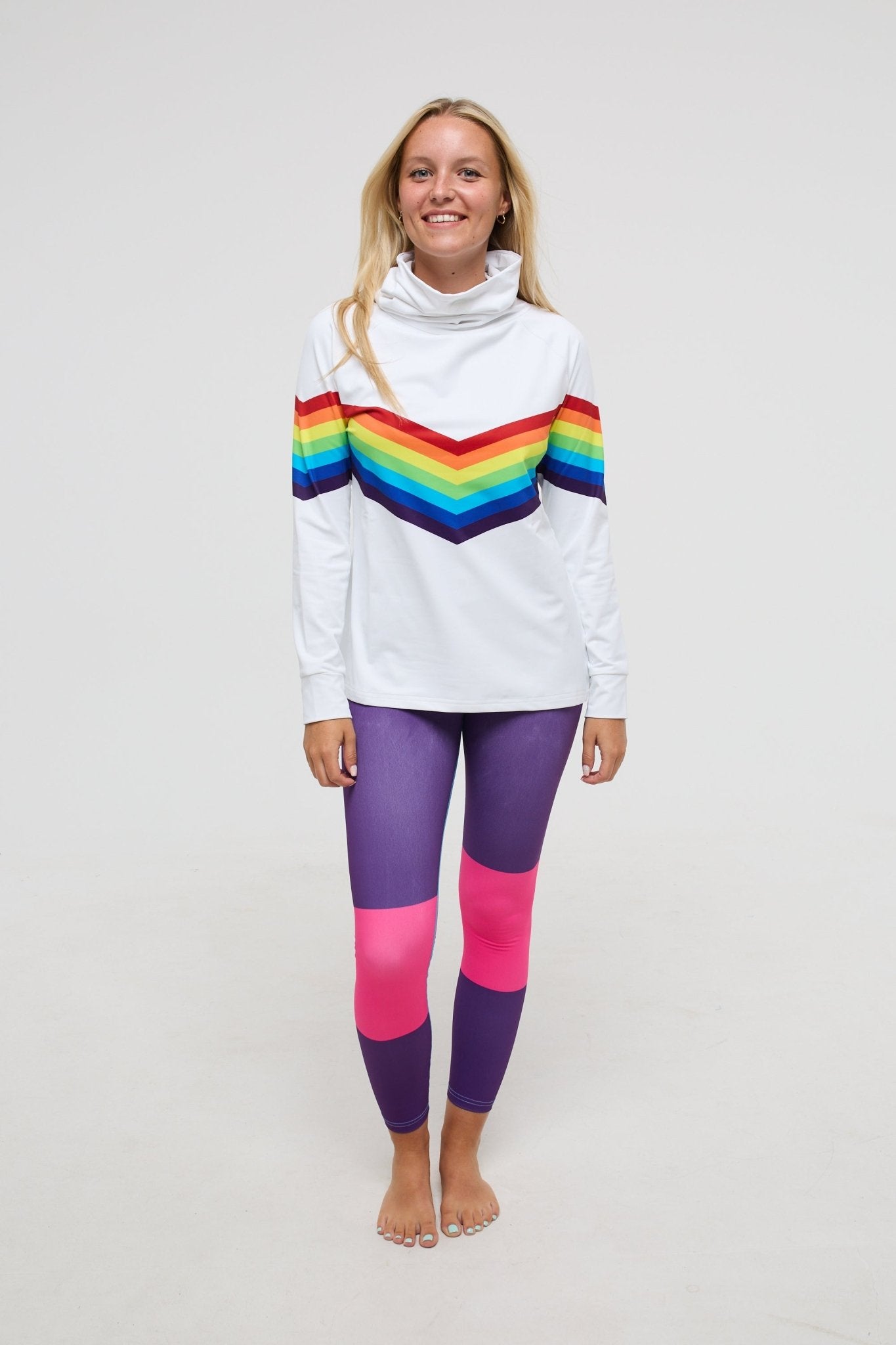 High Neck Baselayer Top Rainbow Road - Women's - OOSC Clothing - USA