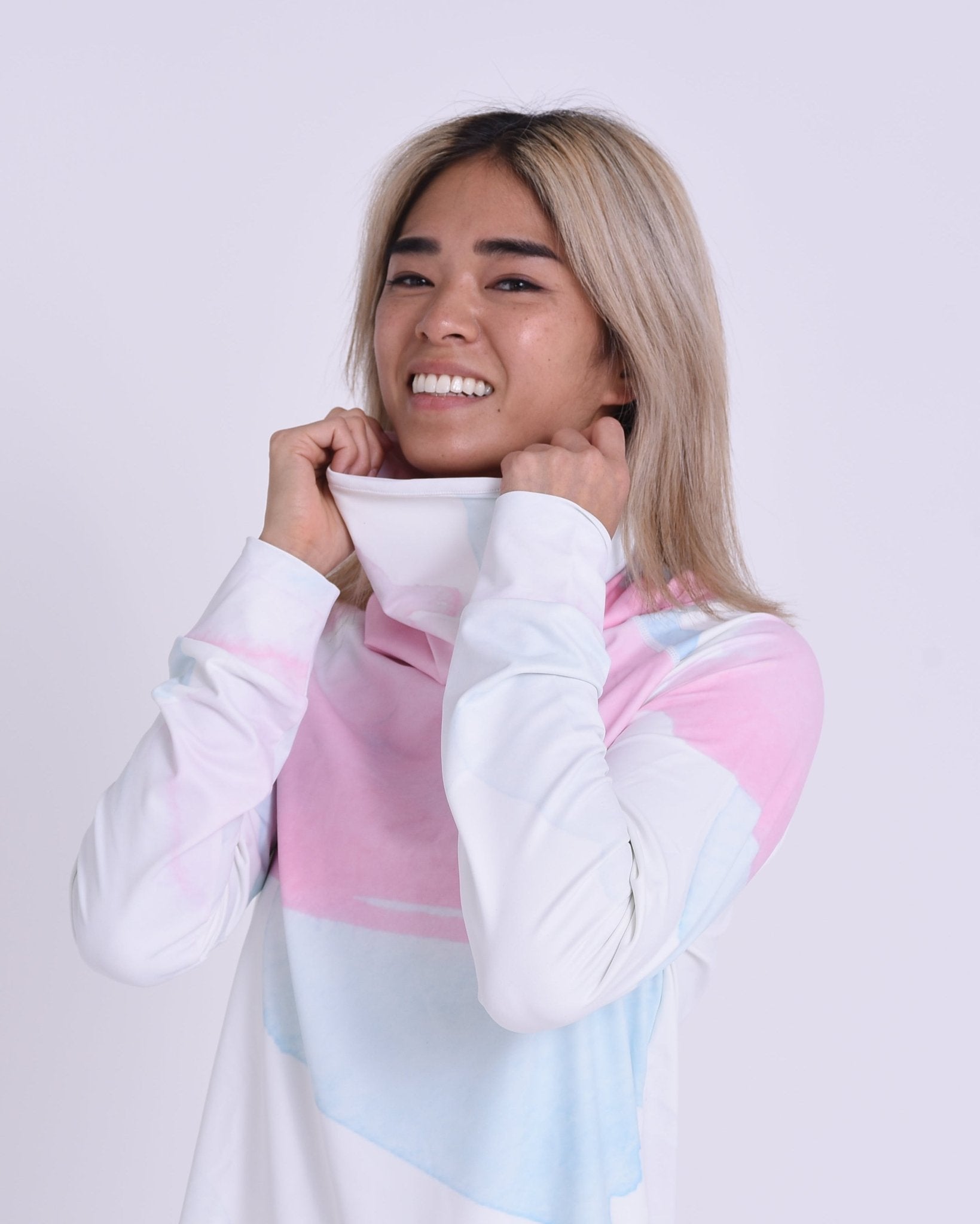 High Neck Baselayer Top Watercolour - Women's - OOSC Clothing - USA