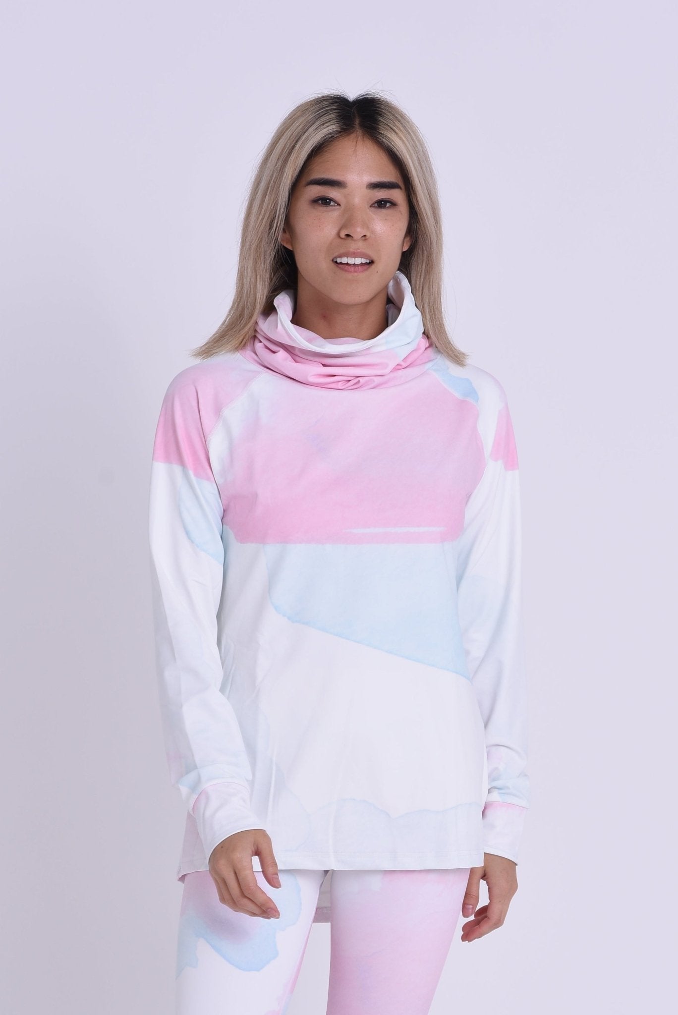 High Neck Baselayer Top Watercolour - Women's - OOSC Clothing - USA