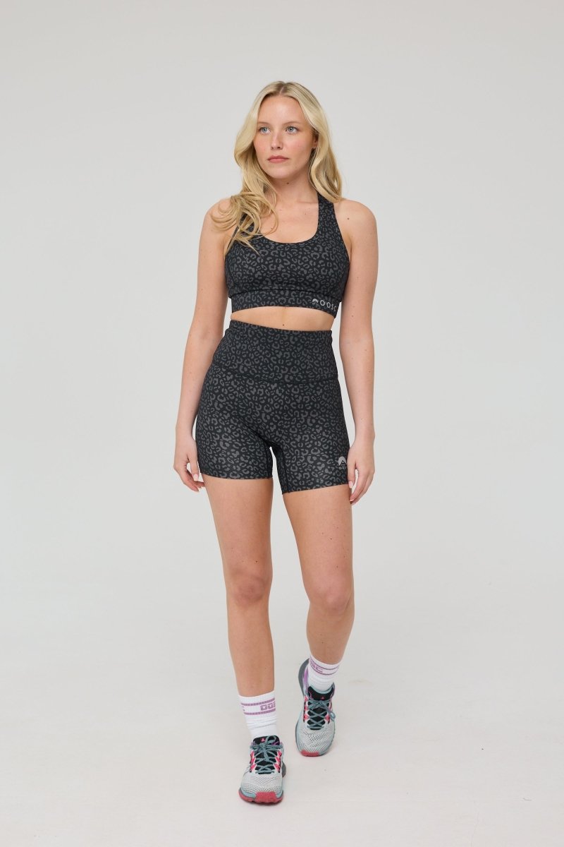 High Support Elite Crossback Sports Bra - Black Leopard - OOSC Clothing - USA