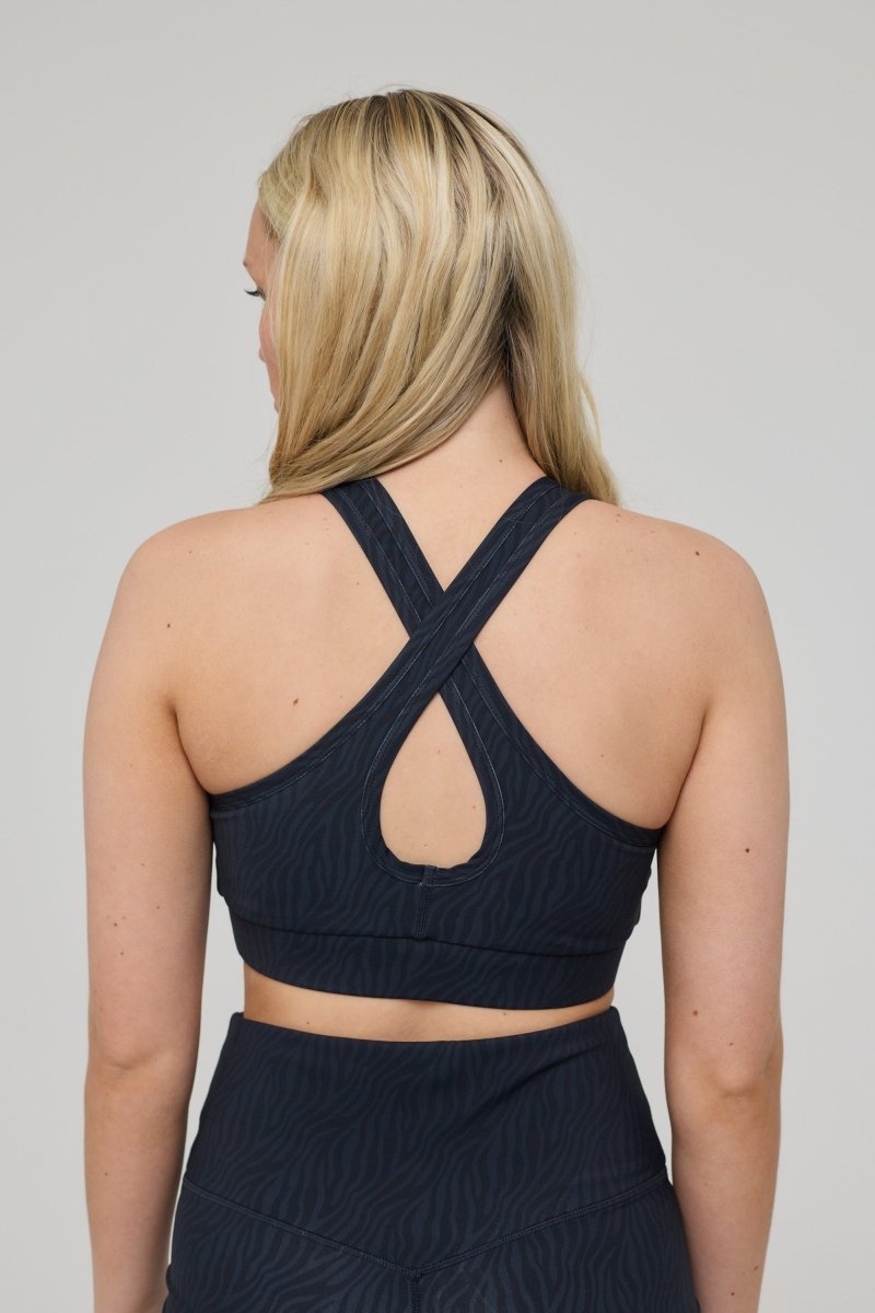 High Support Elite Crossback Sports Bra - Black Tiger - OOSC Clothing - USA
