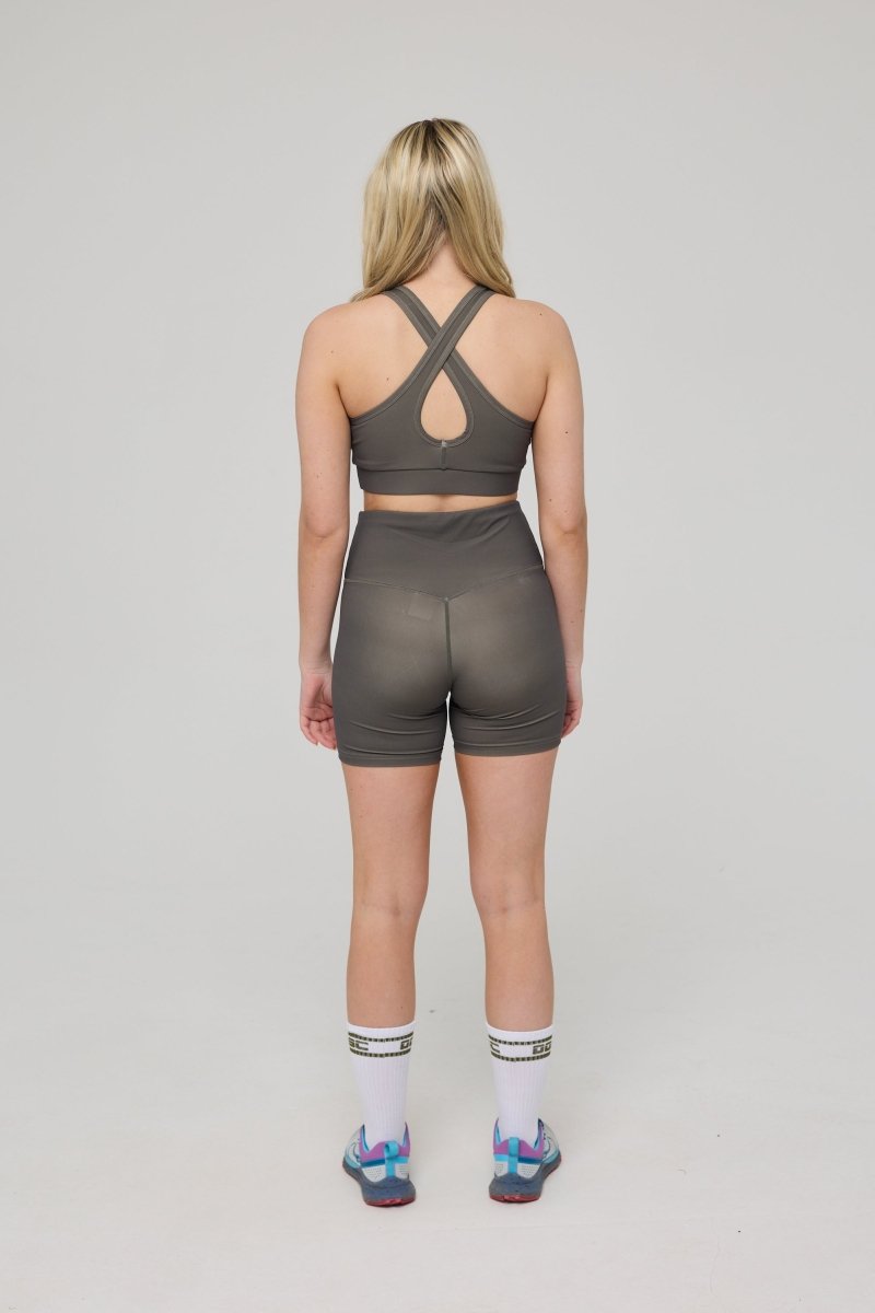 High Support Elite Crossback Sports Bra - Khaki - OOSC Clothing - USA