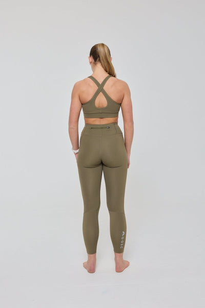 High Support Elite Crossback Sports Bra - Khaki - OOSC Clothing - USA