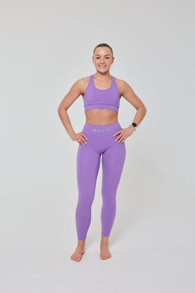 High Support Elite Crossback Sports Bra - Purple - OOSC Clothing - USA