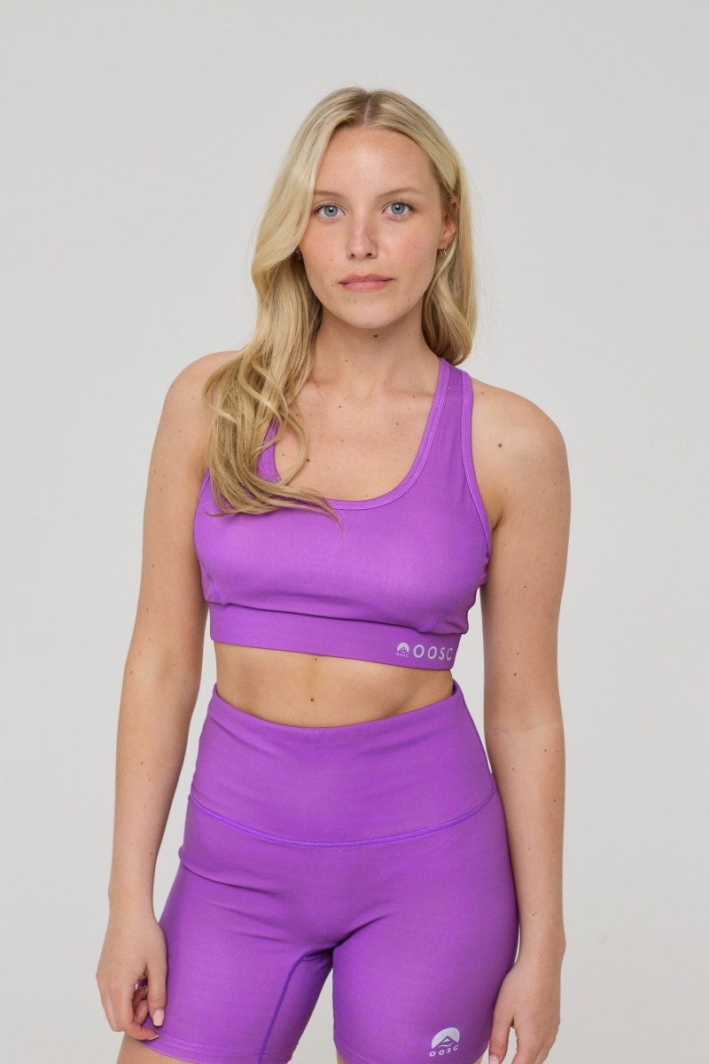 High Support Elite Crossback Sports Bra - Purple - OOSC Clothing - USA