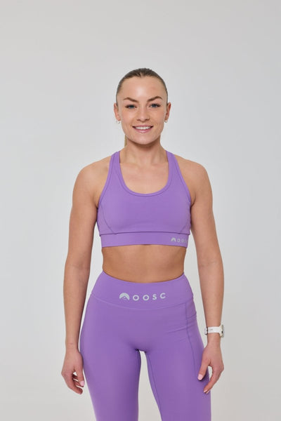 High Support Elite Crossback Sports Bra - Purple - OOSC Clothing - USA