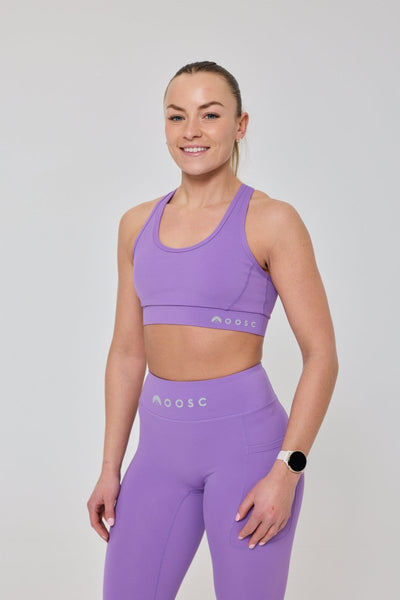 High Support Elite Crossback Sports Bra - Purple - OOSC Clothing - USA