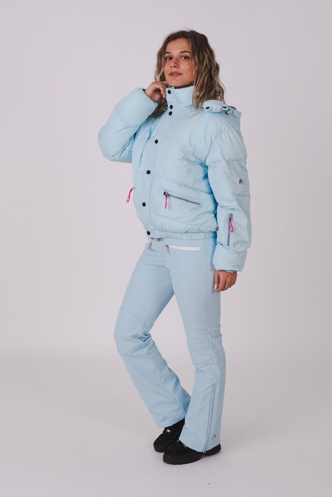 Ice Blue Chic Puffer Jacket - OOSC Clothing - USA