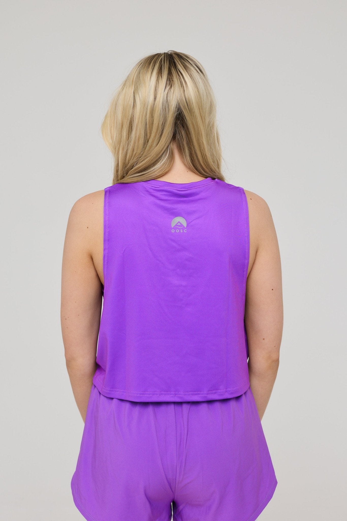 Infinite Cropped Tank Top - Purple - OOSC Clothing - USA