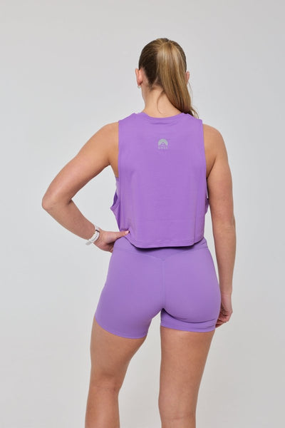 Infinite Cropped Tank Top - Purple - OOSC Clothing - USA