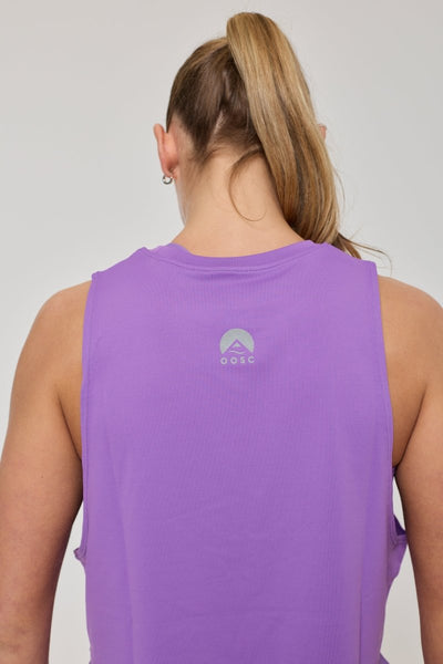 Infinite Cropped Tank Top - Purple - OOSC Clothing - USA