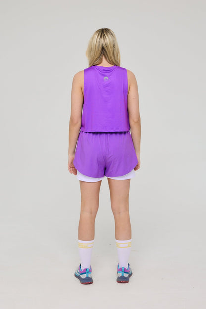 Infinite Cropped Tank Top - Purple - OOSC Clothing - USA