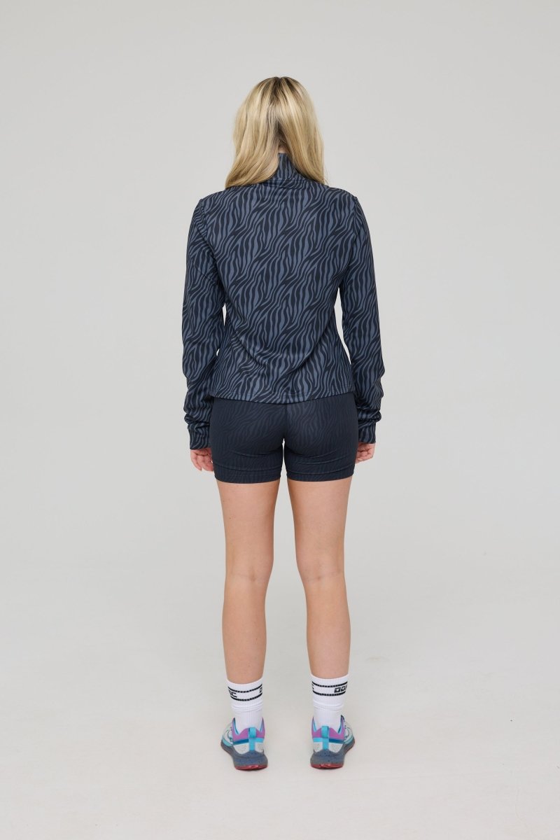 Infinite Cropped Zipped Jacket - Black Tiger - OOSC Clothing - USA