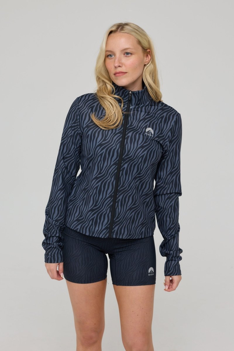 Infinite Cropped Zipped Jacket - Black Tiger - OOSC Clothing - USA