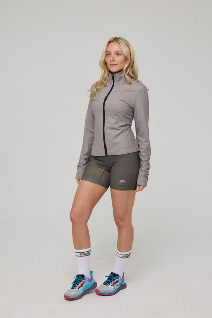 Infinite Cropped Zipped Jacket - Khaki - OOSC Clothing - USA