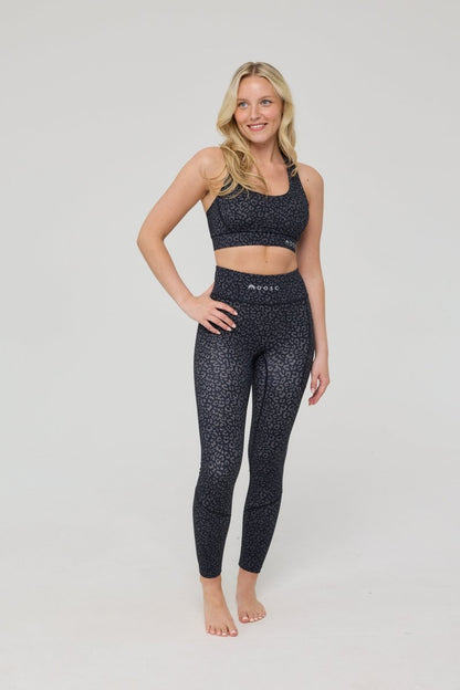 Infinite High Waisted Leggings - Black Leopard - OOSC Clothing - USA