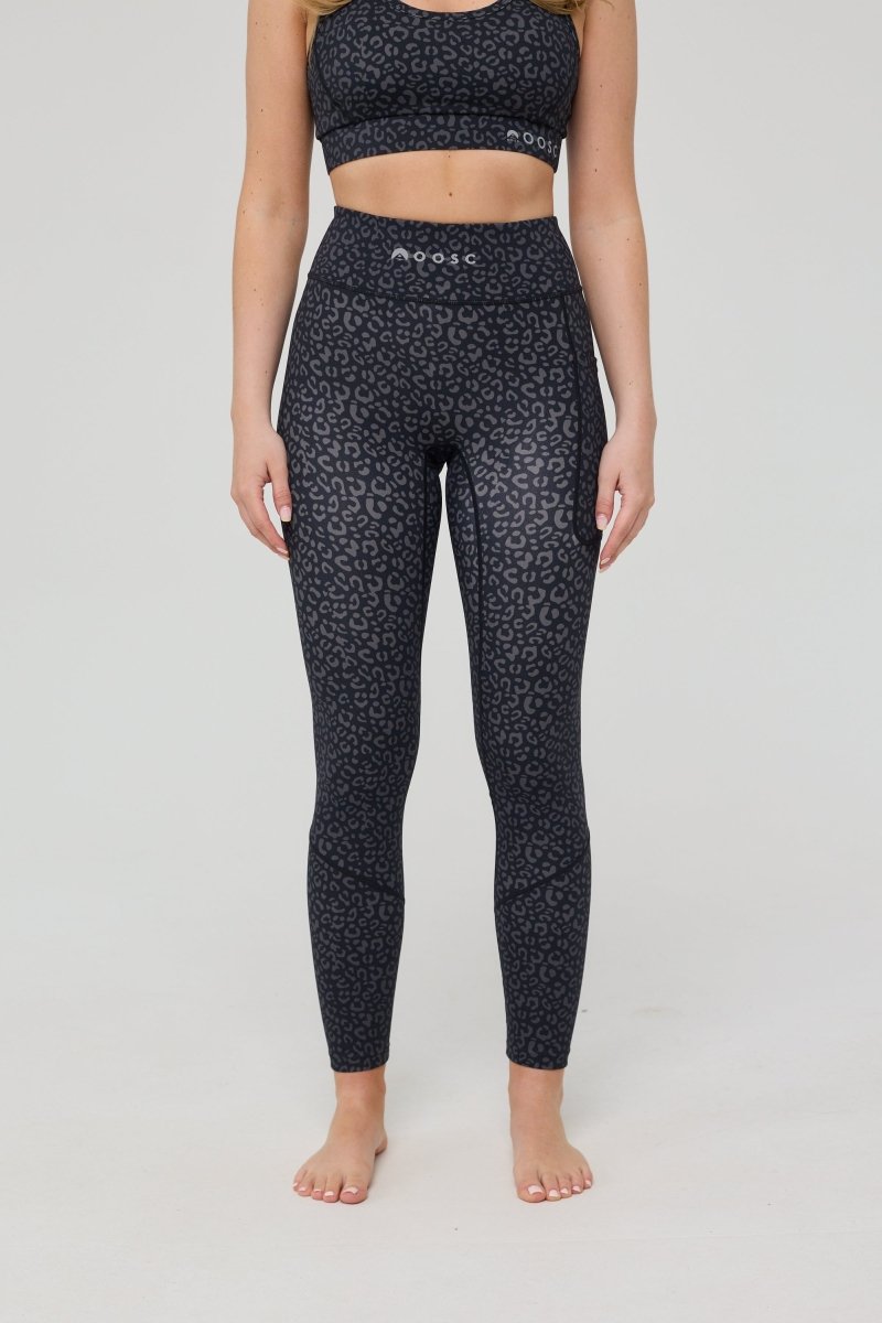 Infinite High Waisted Leggings - Black Leopard - OOSC Clothing - USA