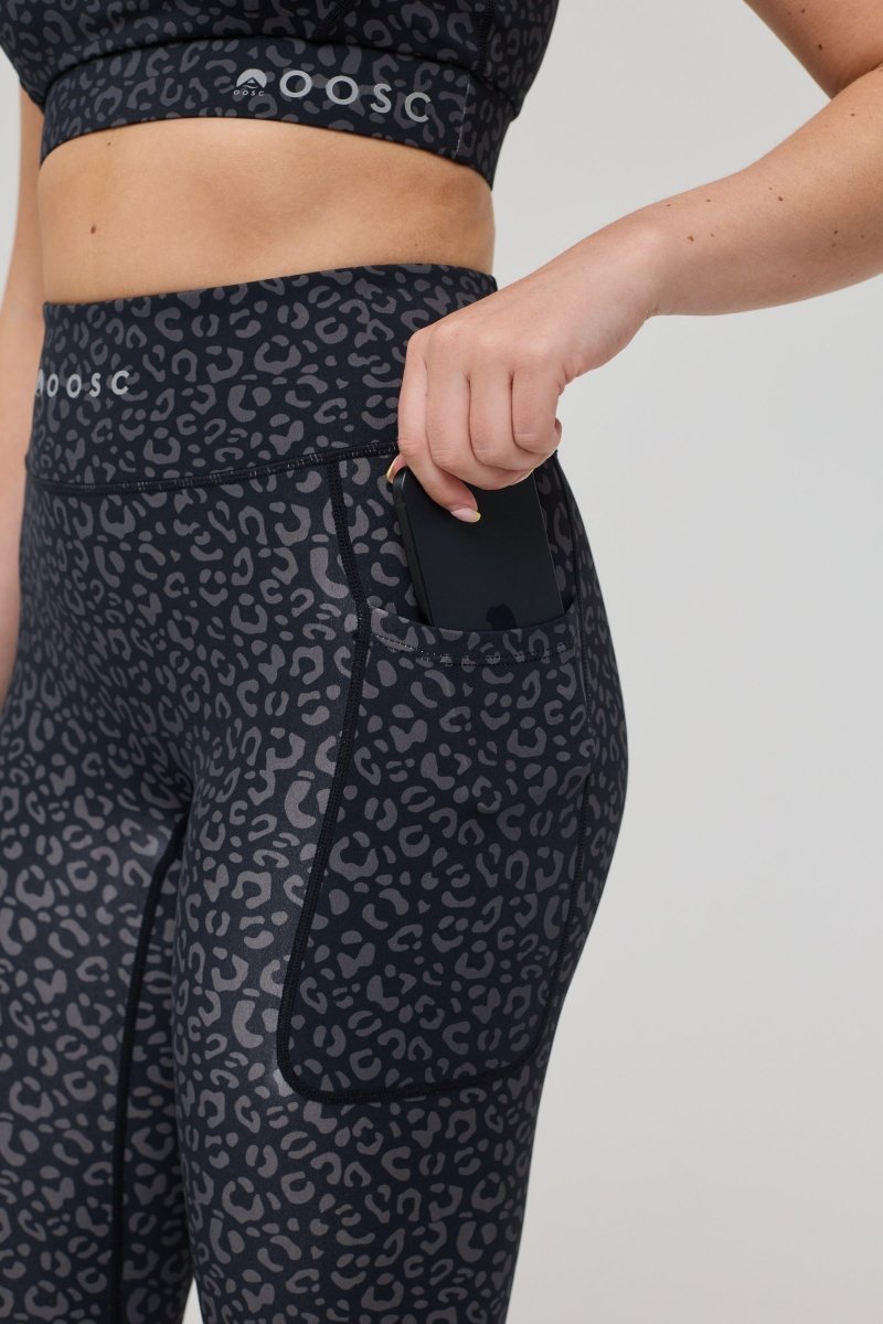 Infinite High Waisted Leggings - Black Leopard - OOSC Clothing - USA
