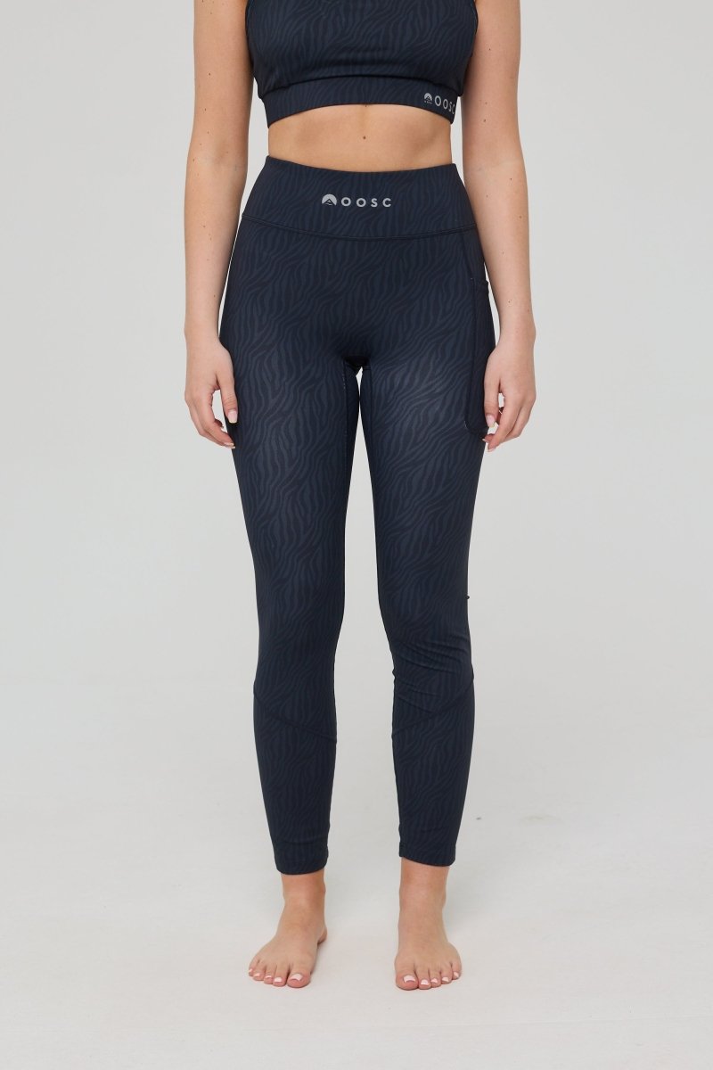 Infinite High Waisted Leggings - Black Tiger - OOSC Clothing - USA