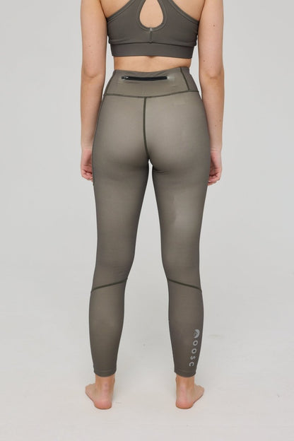 Infinite High Waisted Leggings - Khaki - OOSC Clothing - USA