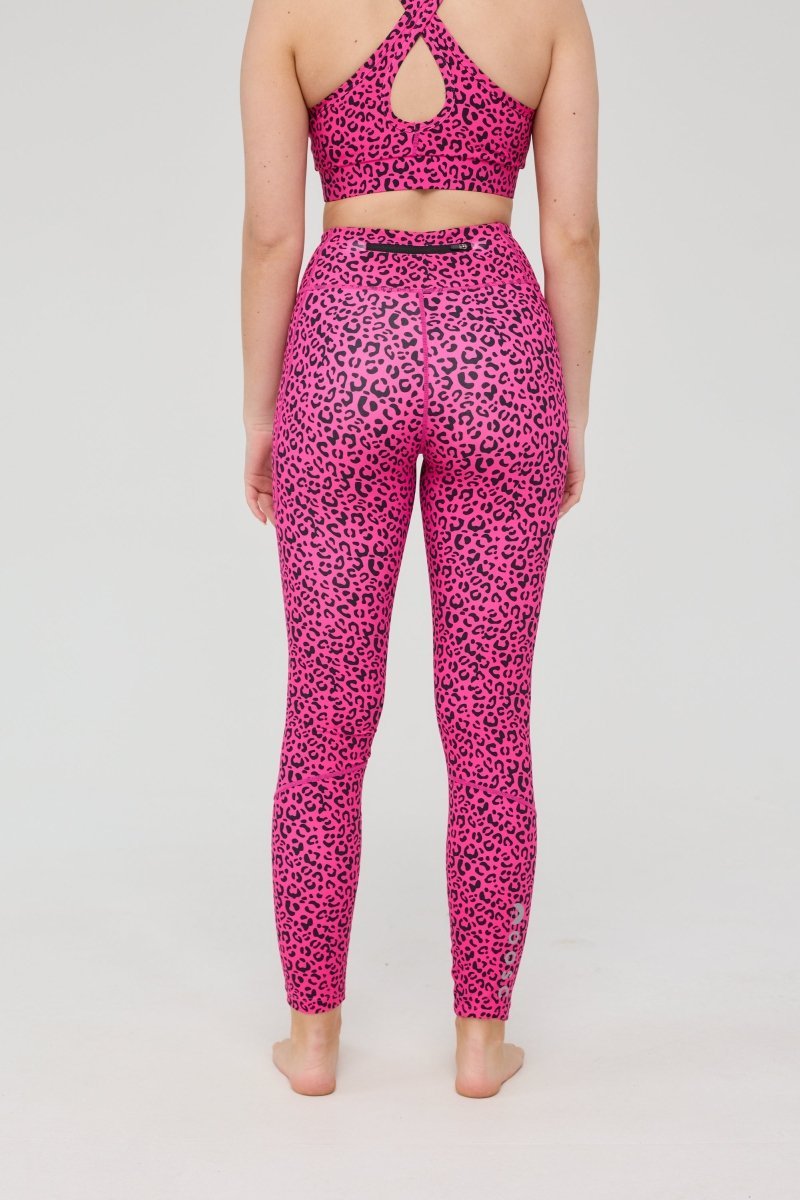 Infinite High Waisted Leggings - Pink Leopard - OOSC Clothing - USA