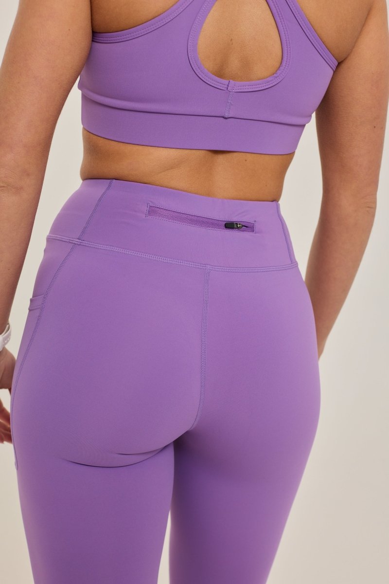 Infinite High Waisted Leggings - Purple - OOSC Clothing - USA