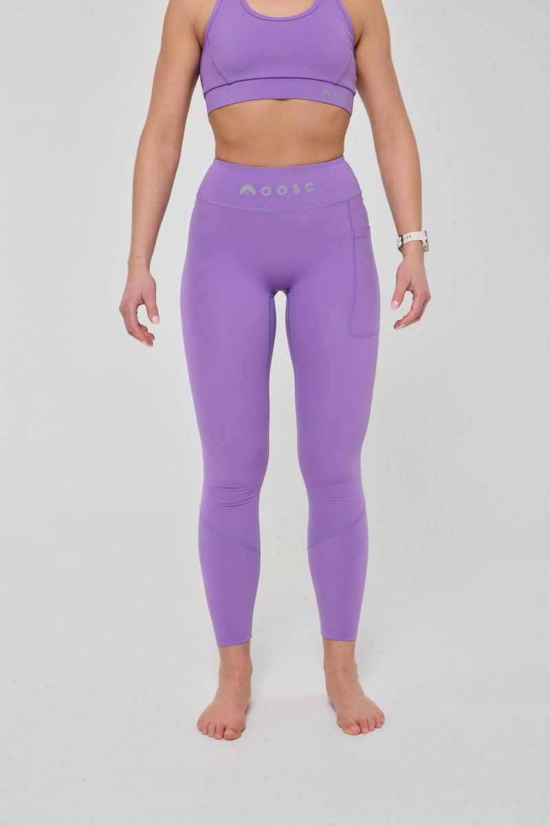 Infinite High Waisted Leggings - Purple - OOSC Clothing - USA
