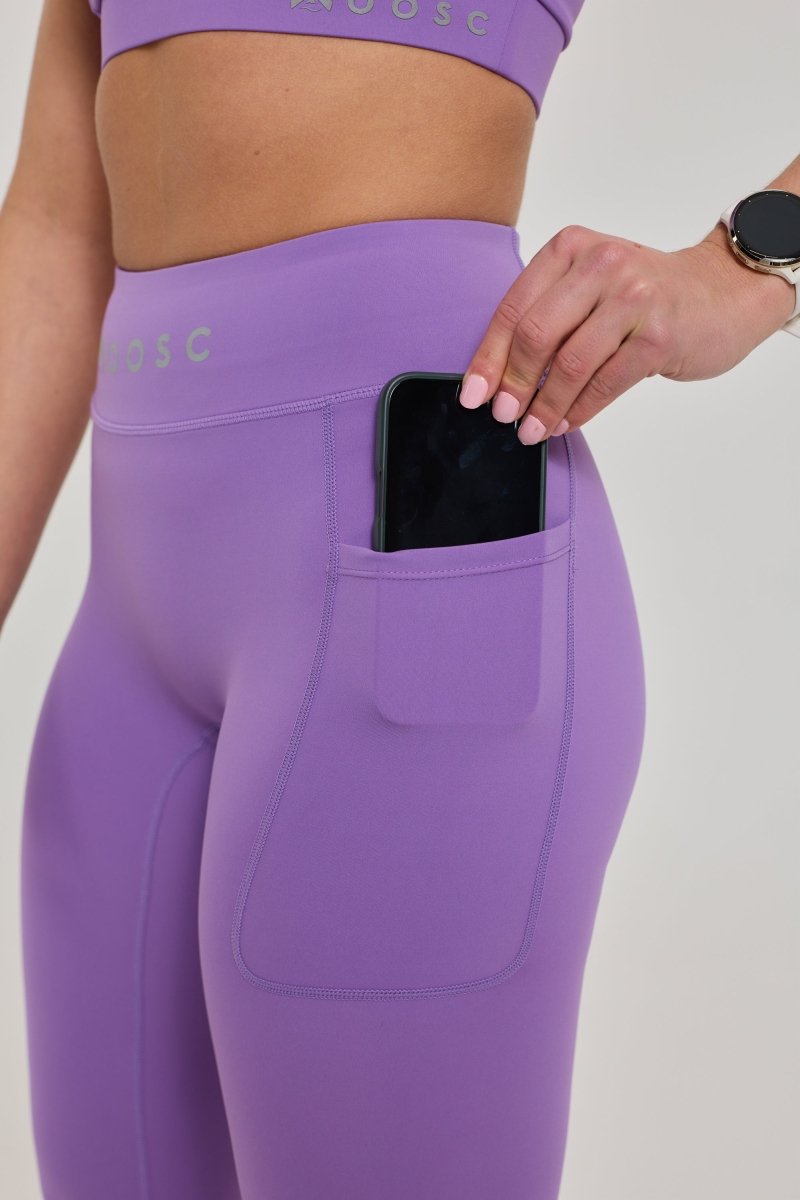 Infinite High Waisted Leggings - Purple - OOSC Clothing - USA