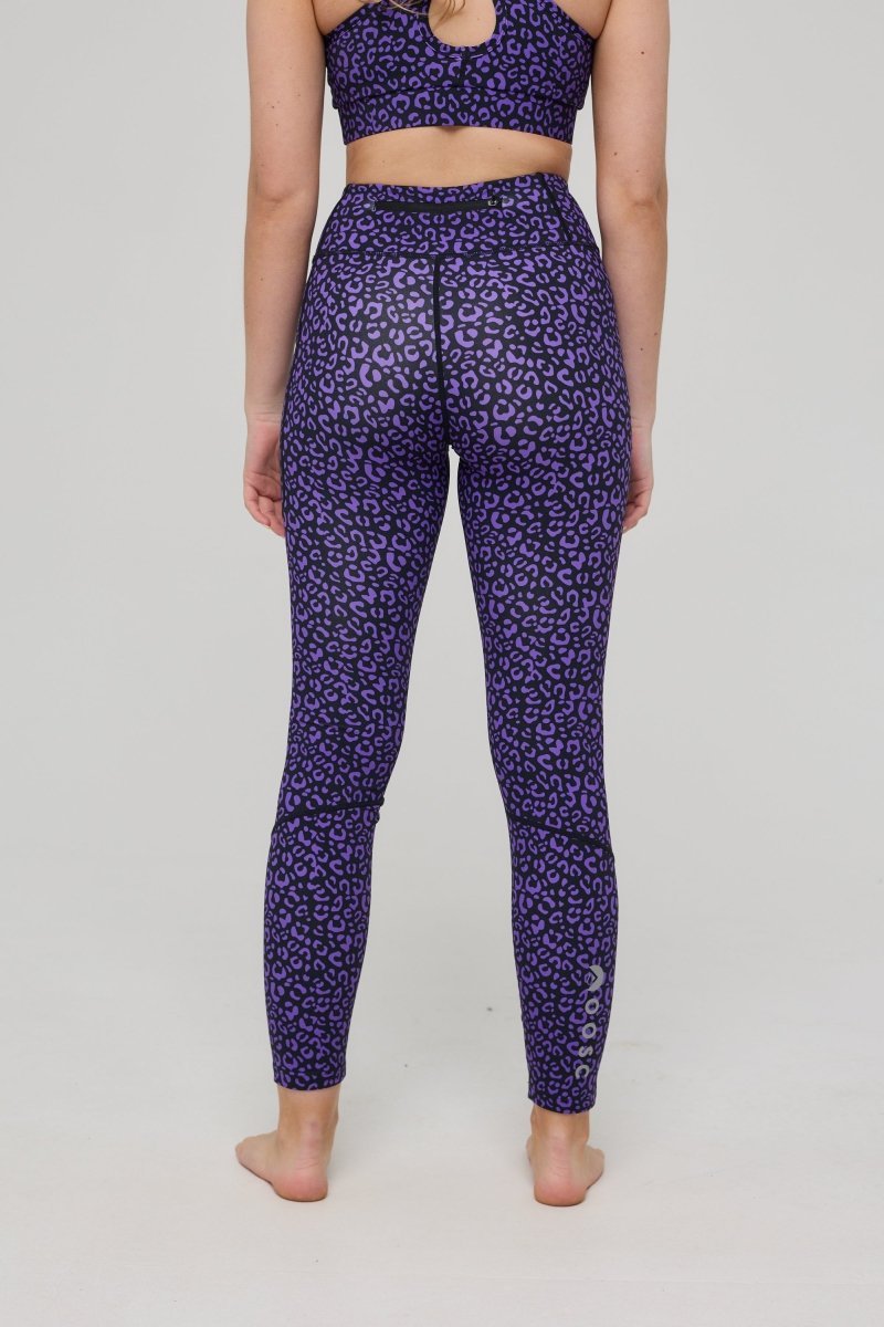 Infinite High Waisted Leggings - Purple Leopard - OOSC Clothing - USA