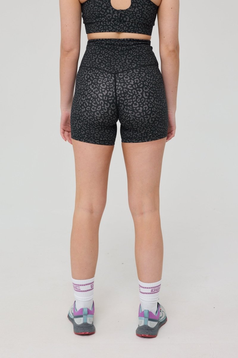 Infinite High Waisted Shorts - Black Leopard - OOSC Clothing - USA
