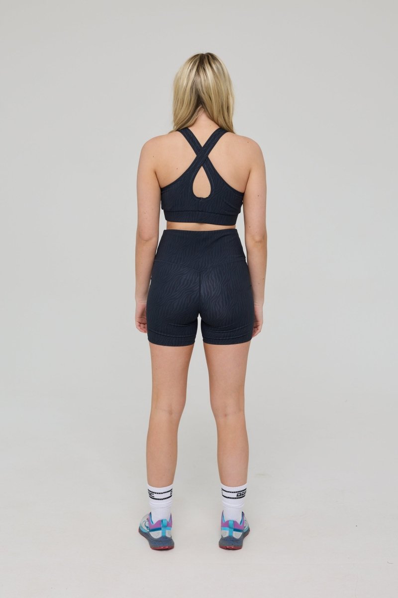Infinite High Waisted Shorts - Black Tiger - OOSC Clothing - USA
