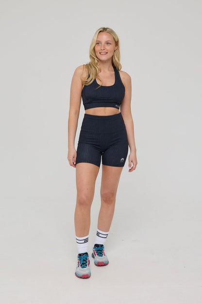 Infinite High Waisted Shorts - Black Tiger - OOSC Clothing - USA
