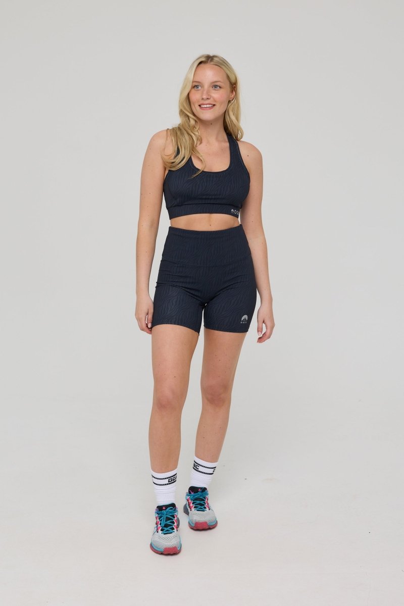 Infinite High Waisted Shorts - Black Tiger - OOSC Clothing - USA
