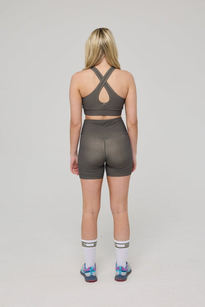 Infinite High Waisted Shorts - Khaki - OOSC Clothing - USA