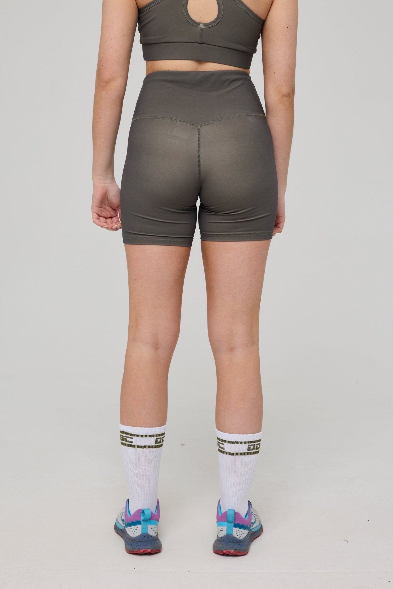 Infinite High Waisted Shorts - Khaki - OOSC Clothing - USA