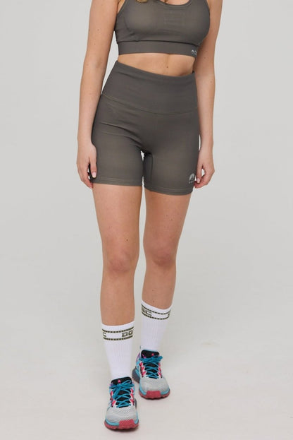 Infinite High Waisted Shorts - Khaki - OOSC Clothing - USA