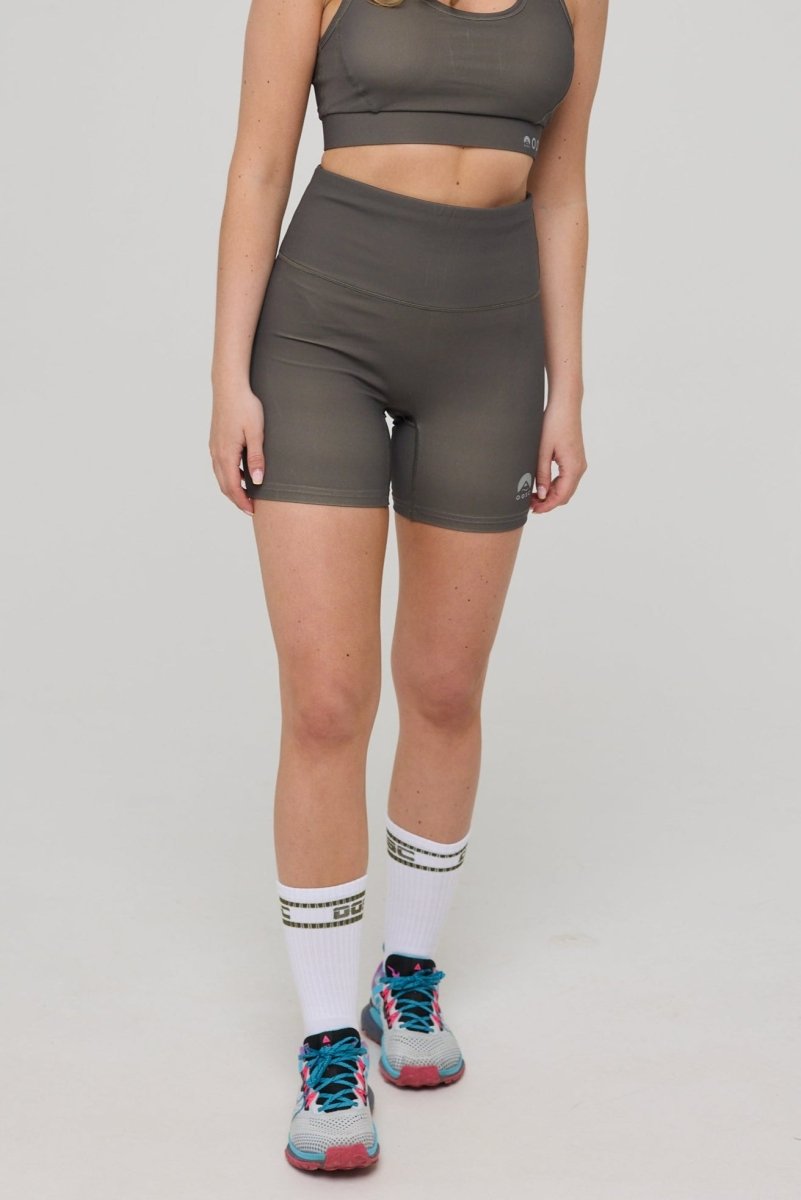 Infinite High Waisted Shorts - Khaki - OOSC Clothing - USA