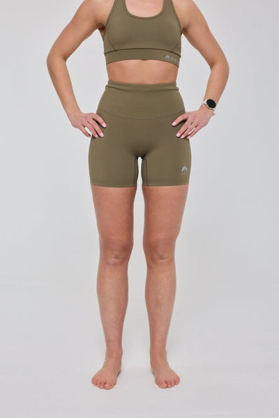 Infinite High Waisted Shorts - Khaki - OOSC Clothing - USA