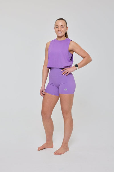 Infinite High Waisted Shorts - Purple - OOSC Clothing - USA