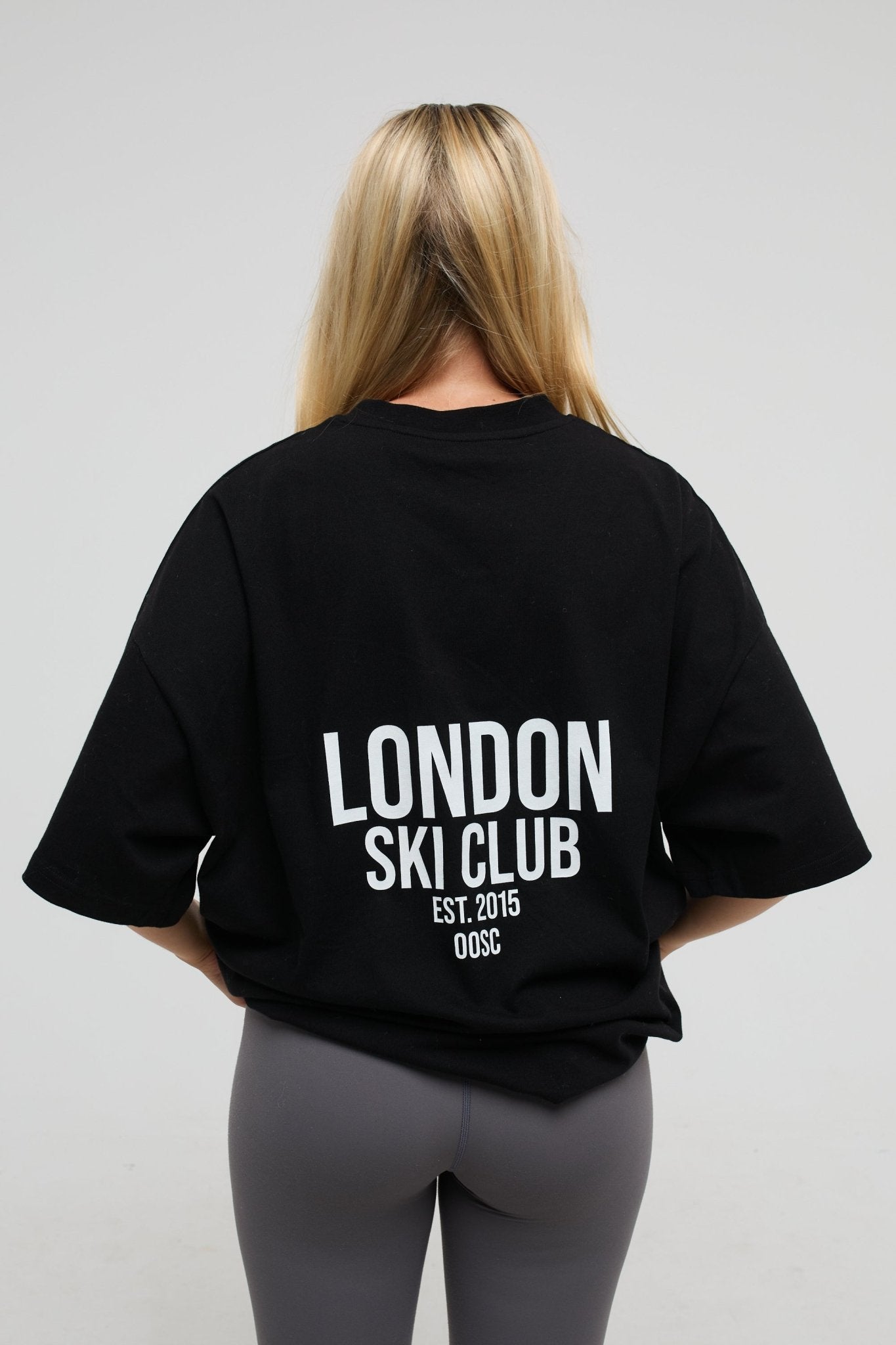 London Ski Club Oversize T-Shirt - Black - OOSC Clothing - USA