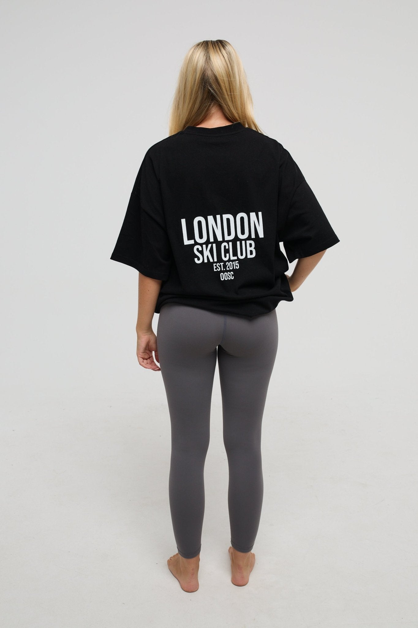 London Ski Club Oversize T-Shirt - Black - OOSC Clothing - USA