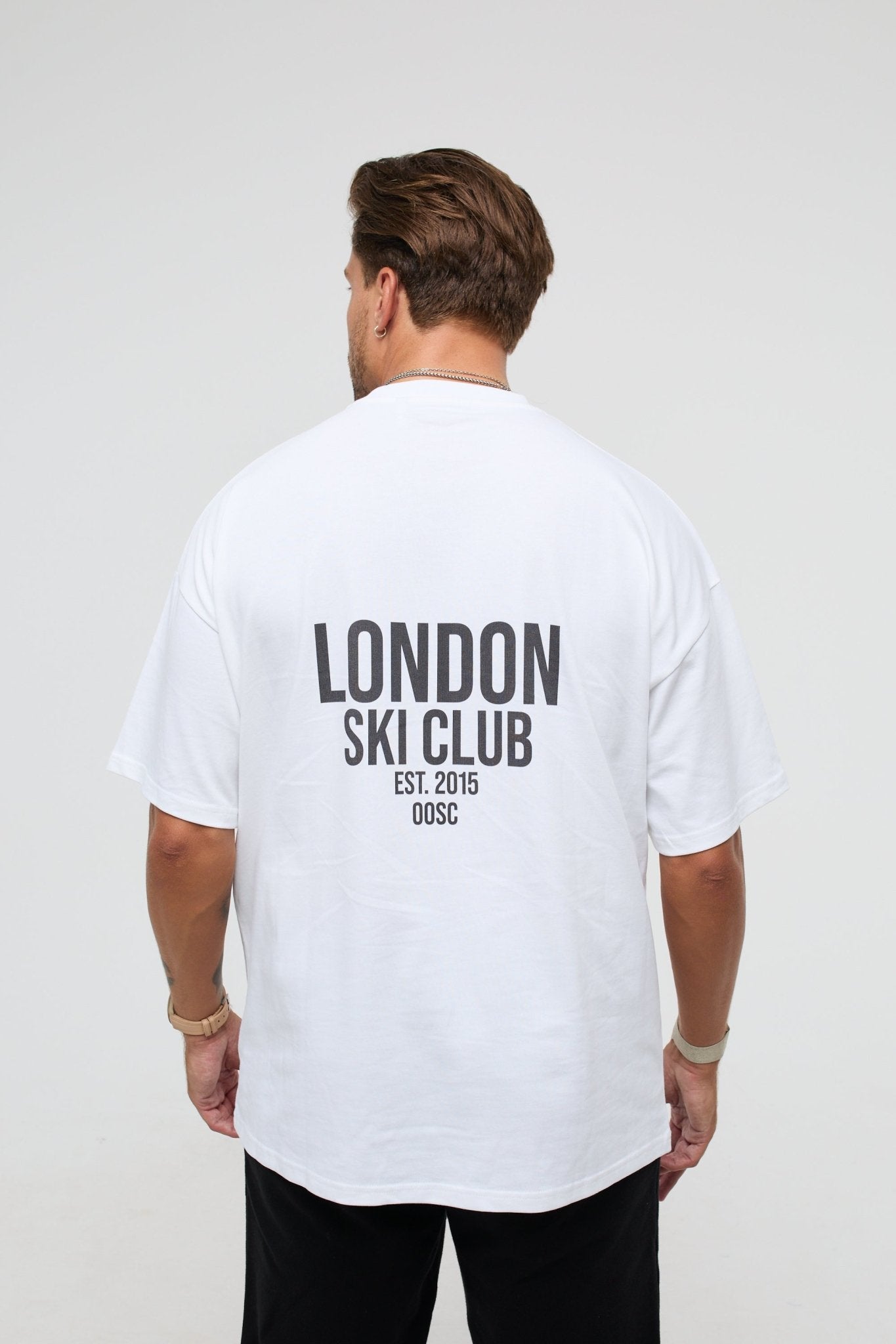 London Ski Club Oversize T-Shirt - White - OOSC Clothing - USA